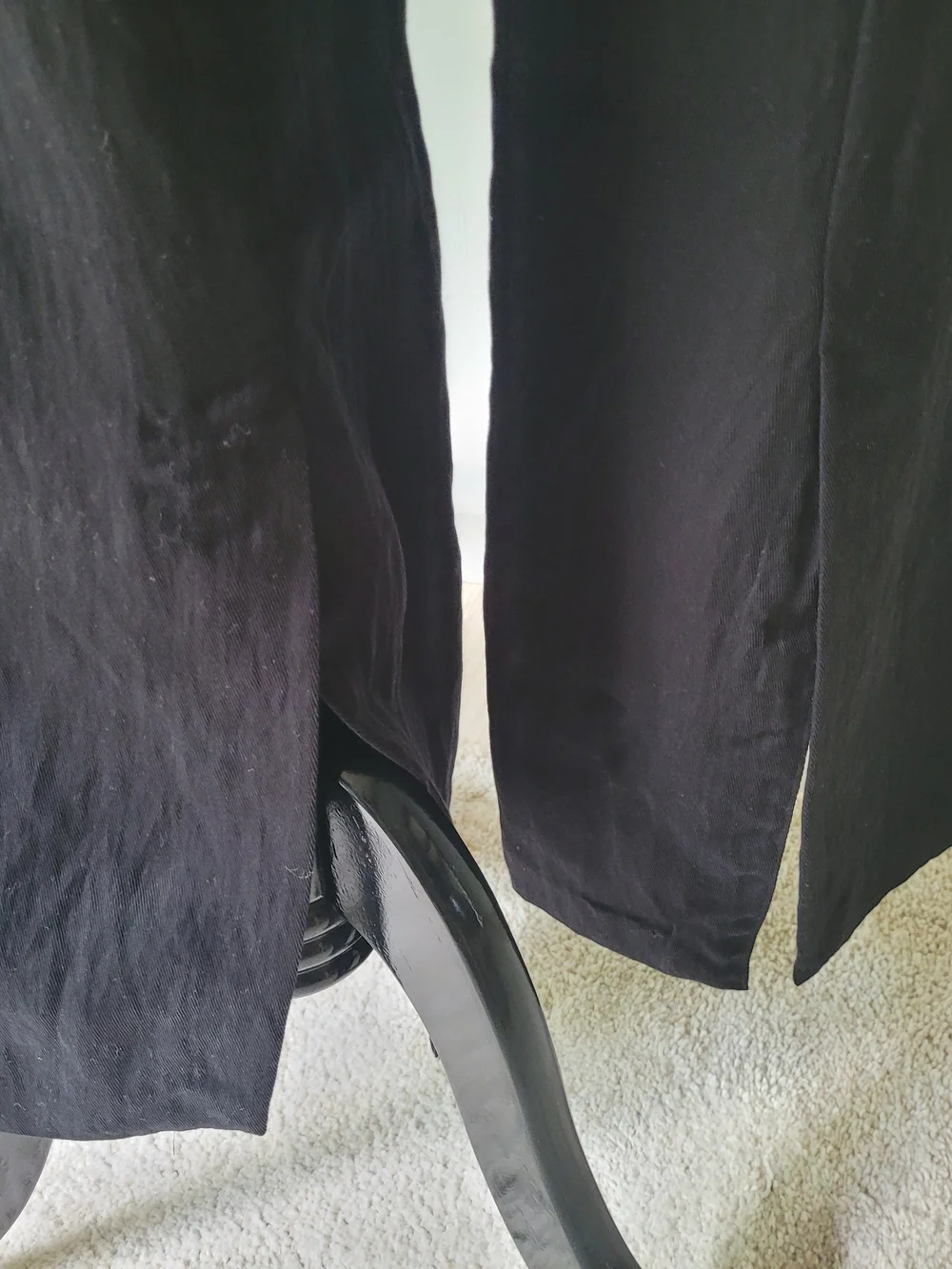 ZARS Women's Wide-Leg Drawstring Linen Pants - Black
